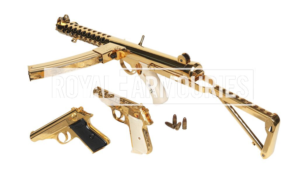 Two gold plated pistols - Royal Armouries